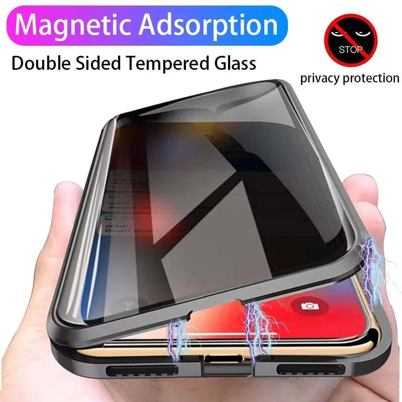 Magnetic Anti Peeping Privacy Phone Case For Samsung