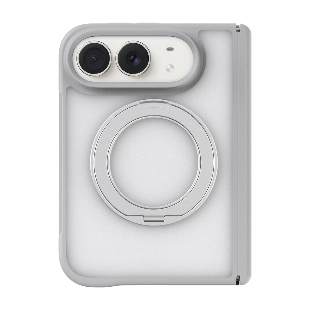 Frosted Protective Case with 360° Rotating Stand - Light Gray