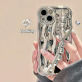 UR-CASE Premium Electroplated Water-Ripple Wrist-Strap Phone Case