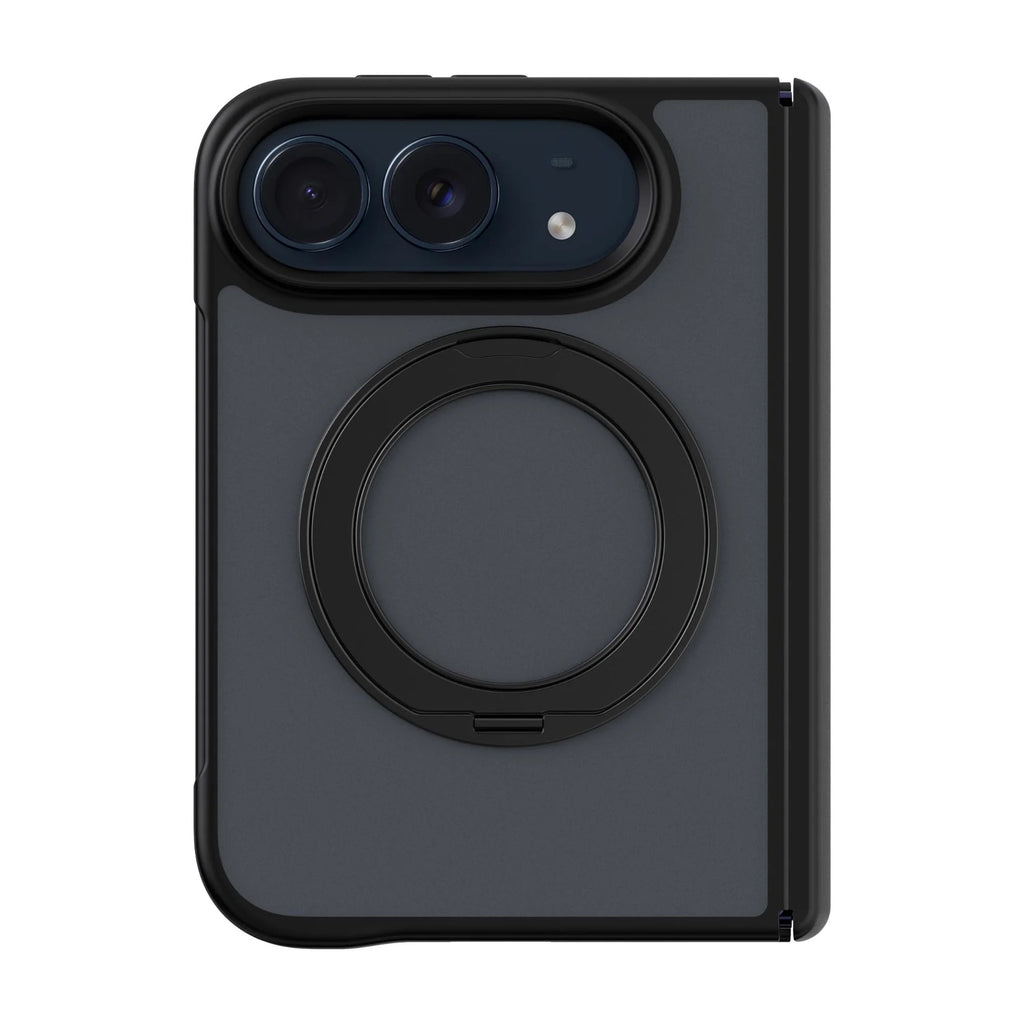 Frosted Protective Case with 360° Rotating Stand - Black