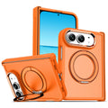 Full-Cover Drop-Resistant MagSafe Case with 360° Rotating Stand for iPhone Duo