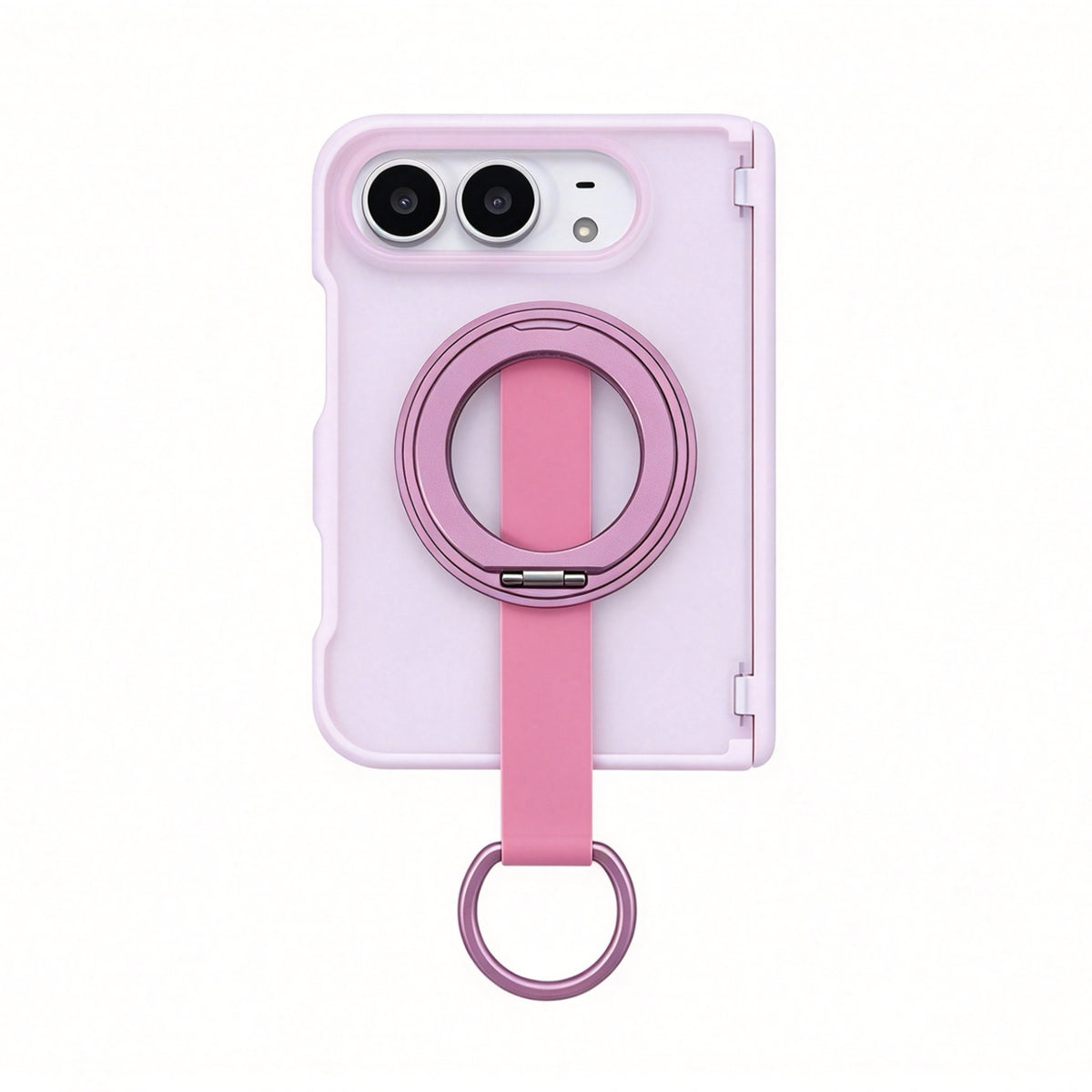 Wrist Strap Ring Holder Hinge Protection Case for iPhone Duo