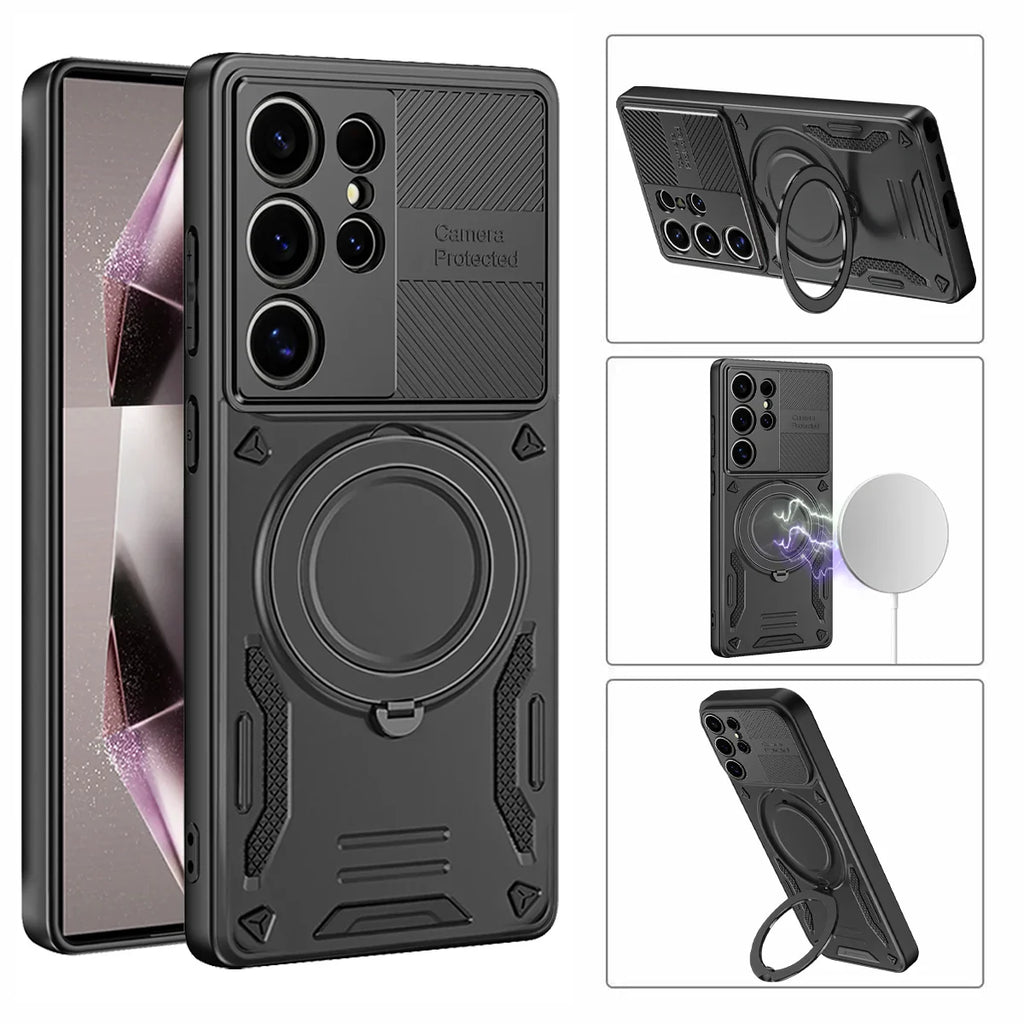 Samsung Galaxy S26 Series Magnetic Case with Rotating Stand