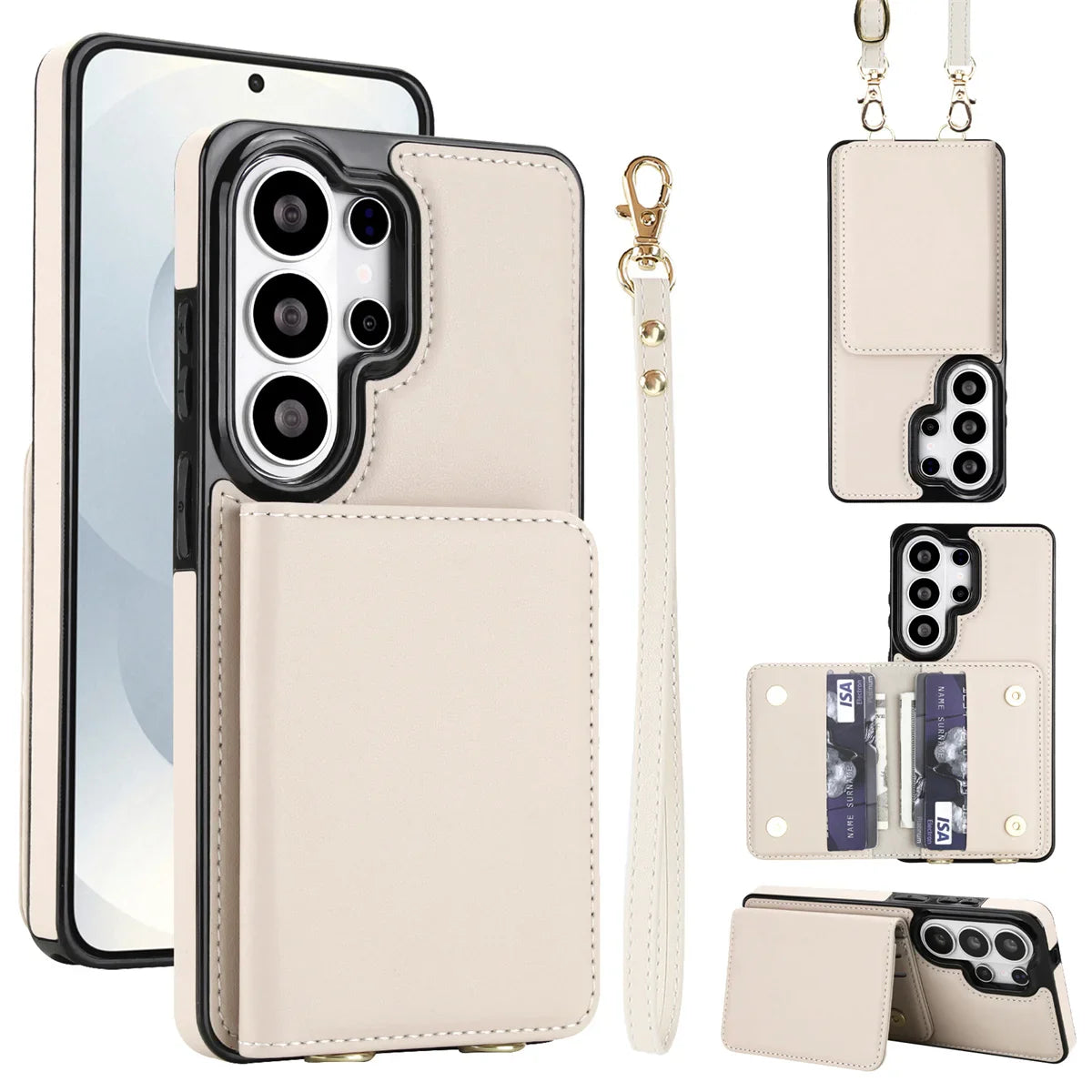 Samsung Galaxy S26 Series Case with RFID Wallet and Crossbody Strap