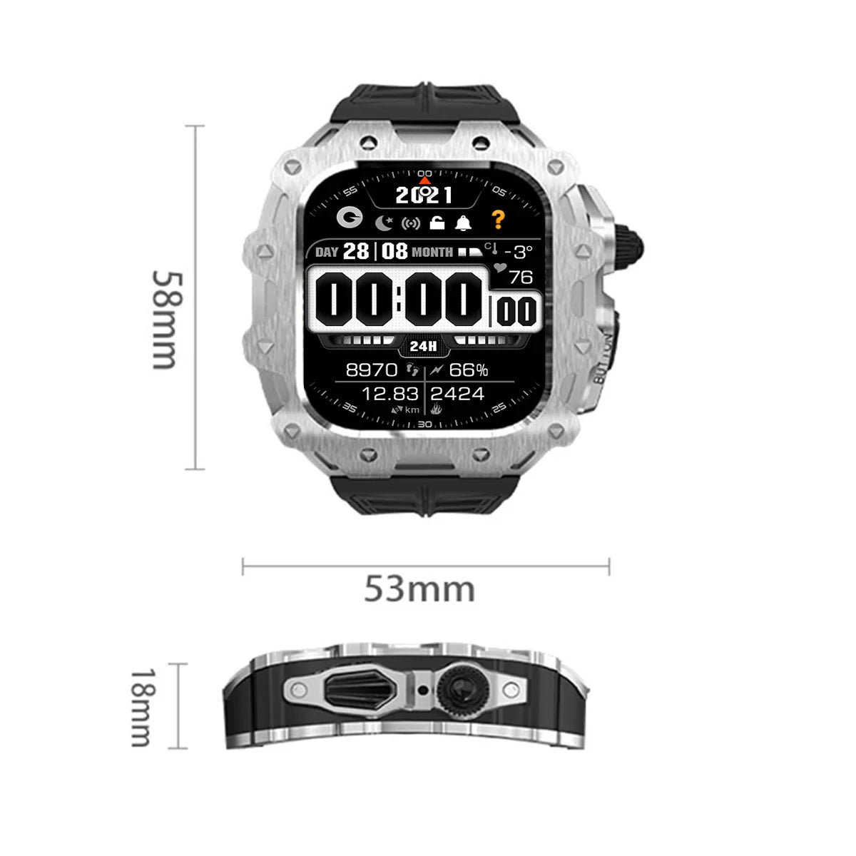 Apple Watch Series 10 (46mm) Modification Kit With Zinc Case and Sport Band