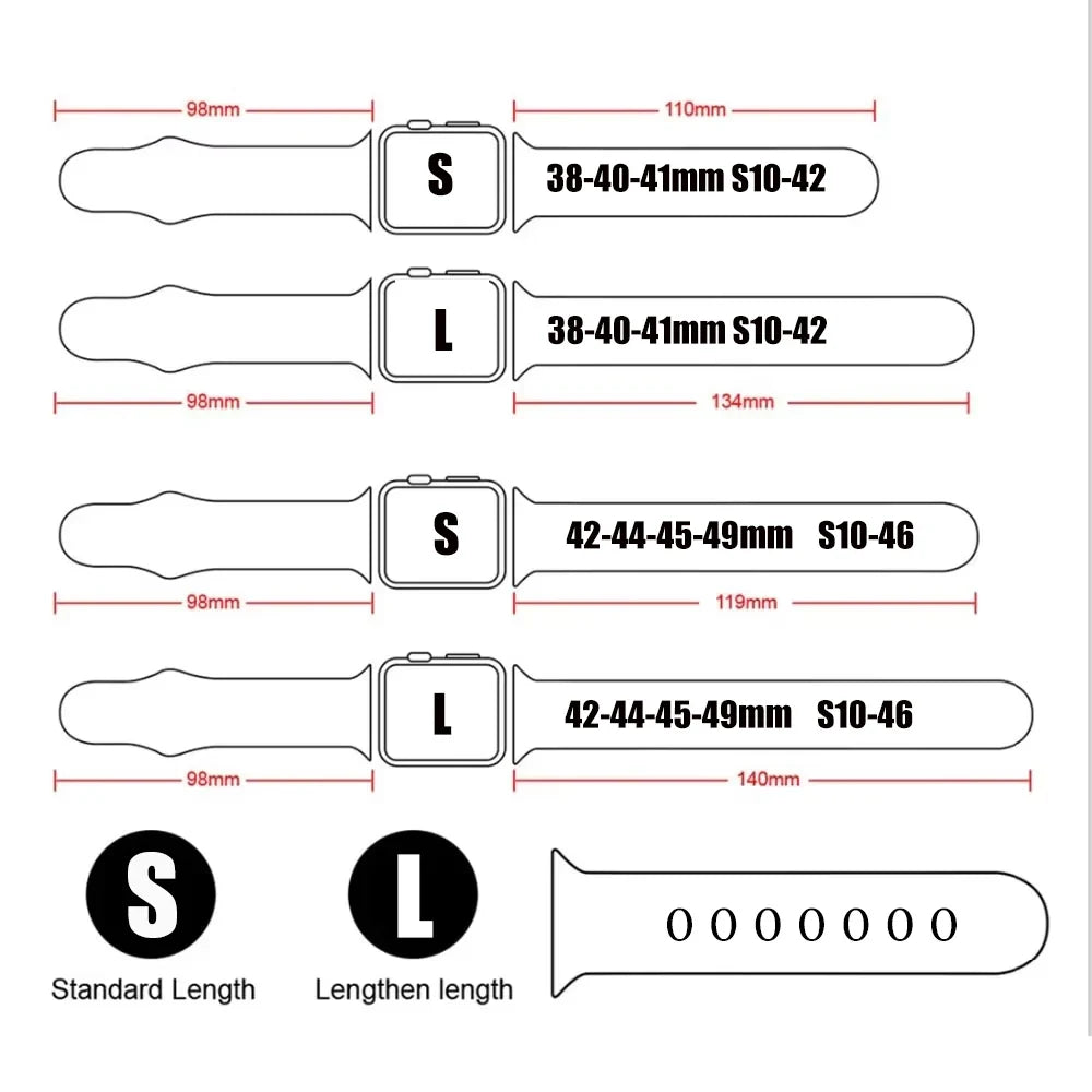 Printed Silicone Strap for Apple Watch
