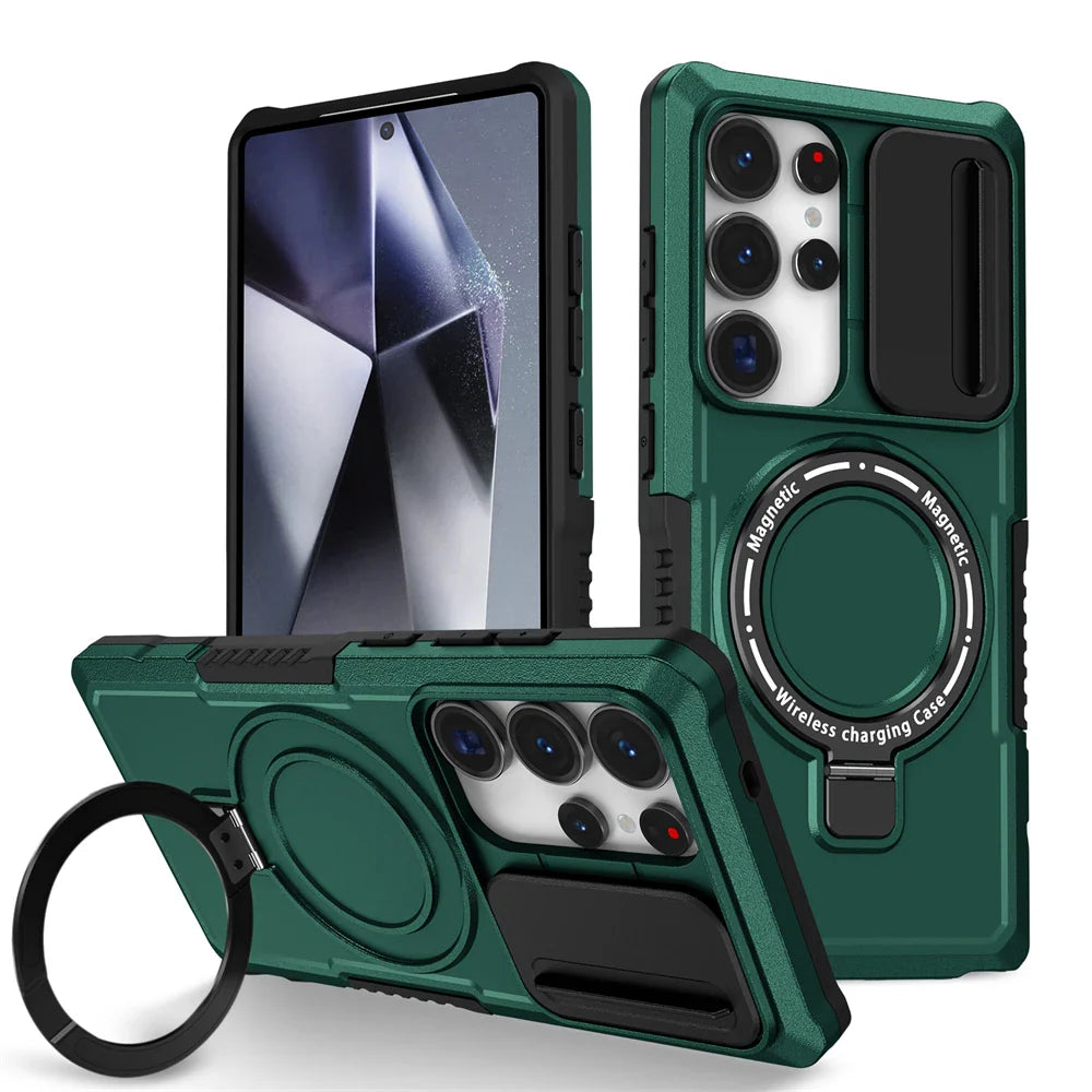 Samsung Galaxy S25 Series Rugged Hybrid Armor Magnetic Case