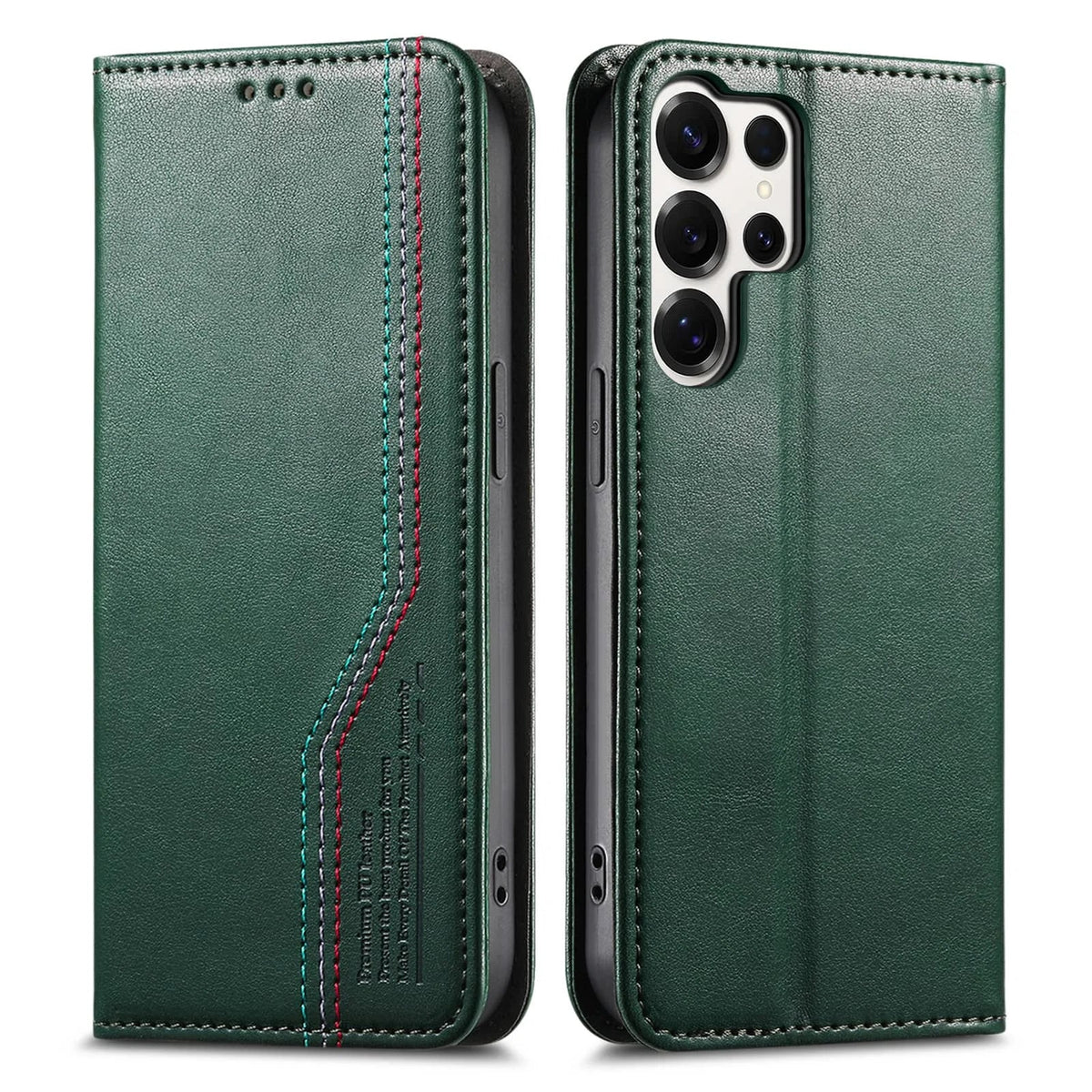 Samsung Galaxy S26 Series Leather Flip Case with Card Holder