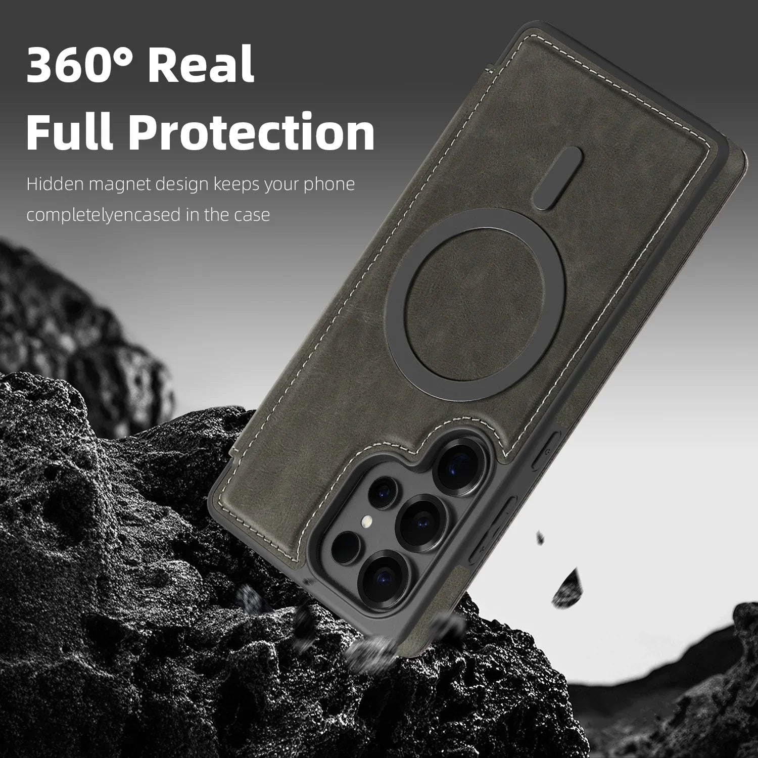 Samsung Galaxy S25 Series PU Leather Magnetic Wallet Flip Case