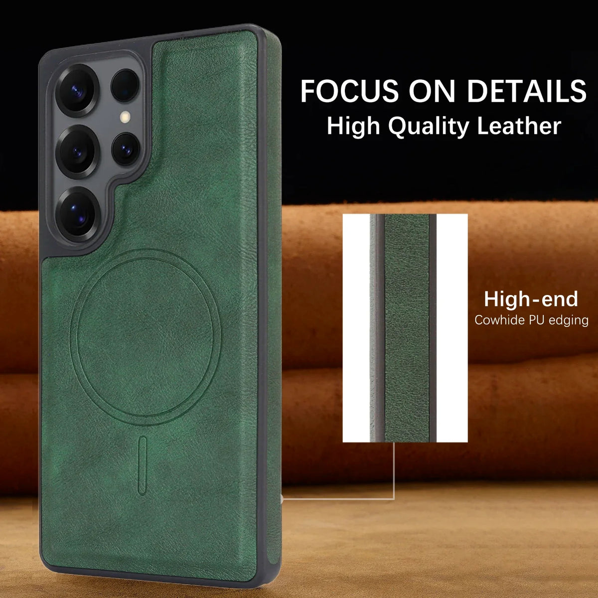 Samsung Galaxy S26 Series Magnetic Leather Case