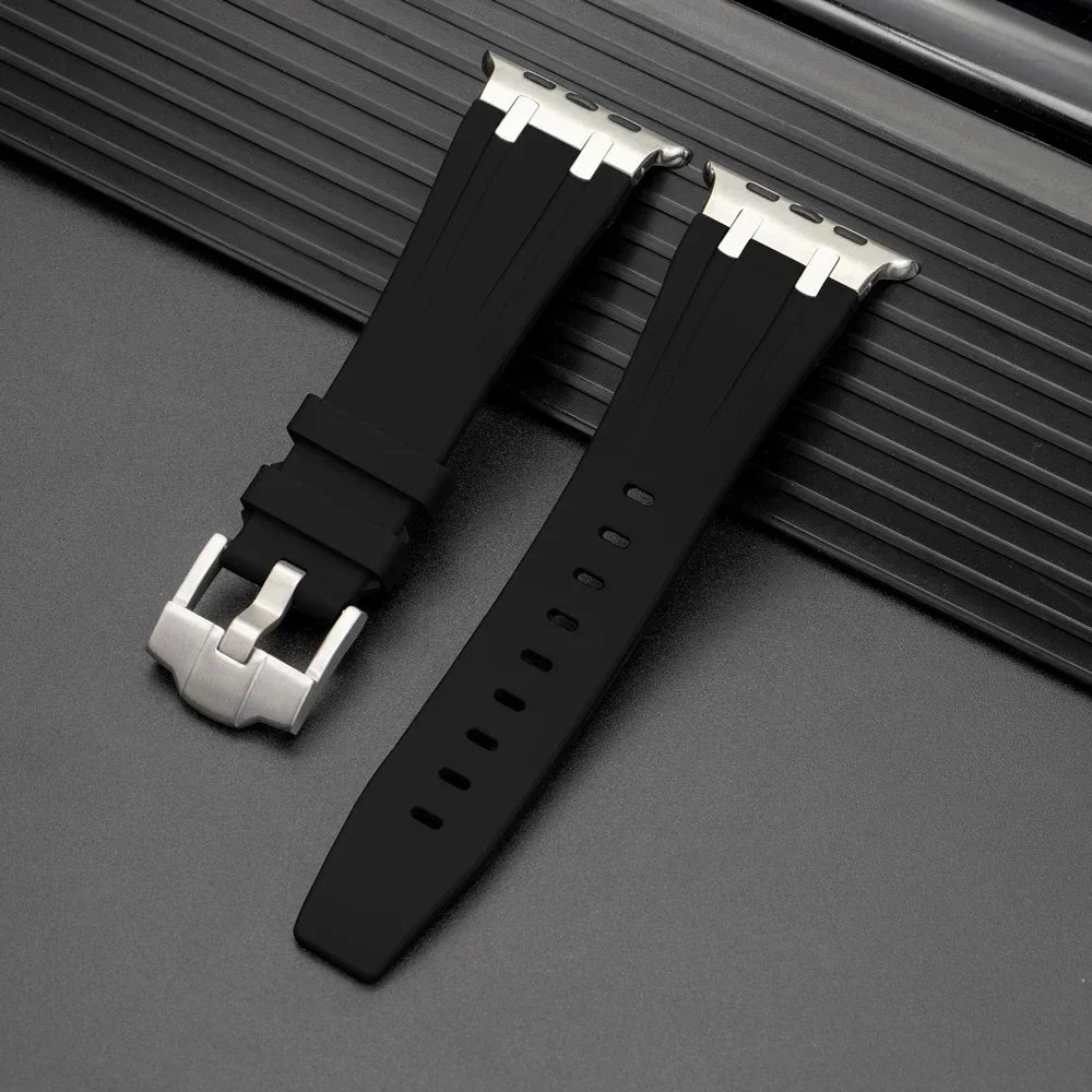 Apple Watch Flexible Rubber Band with Secure Clasp