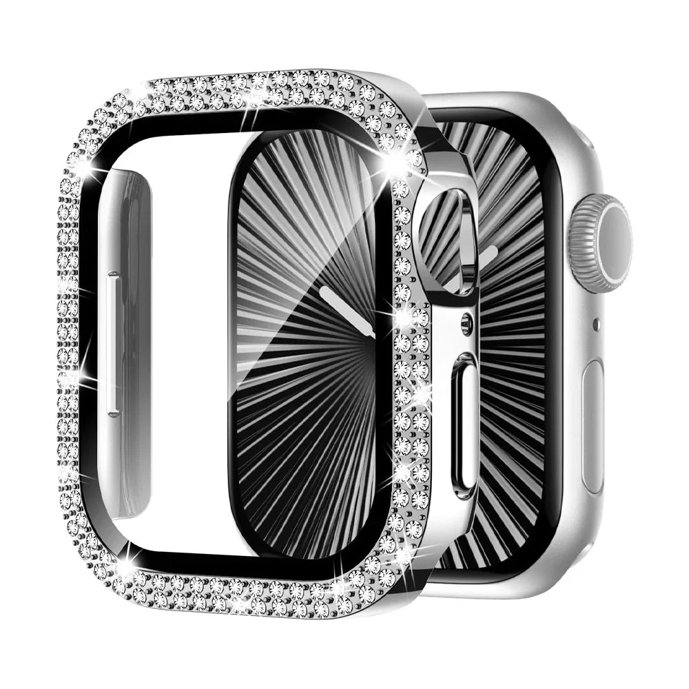Apple Watch Protective Diamond Bumper Case with Built-in Tempered Glass