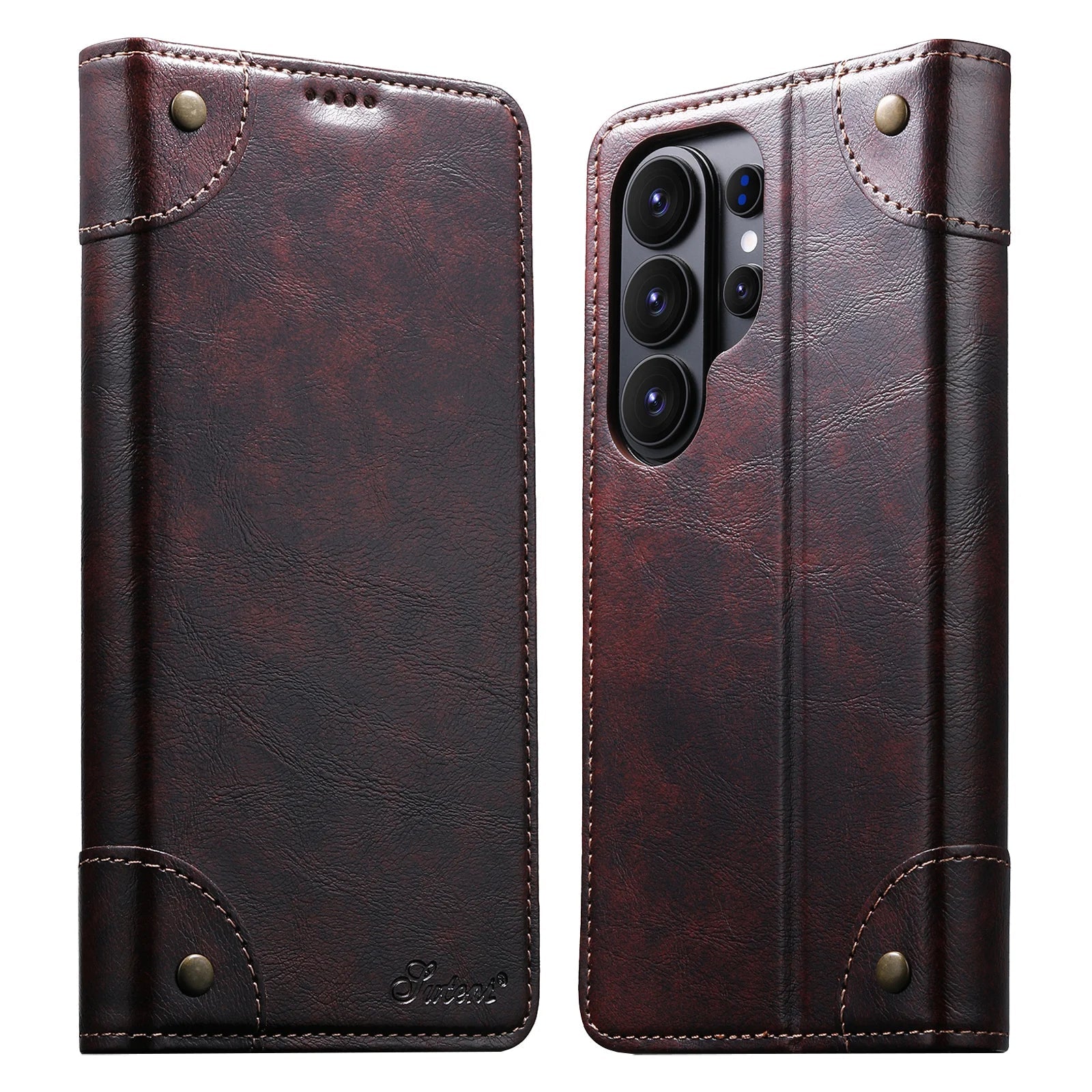 Samsung Galaxy S26 Series Leather Wallet Case with Kickstand