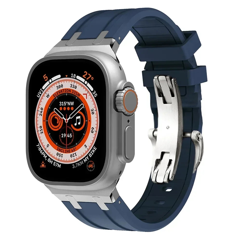 Apple Watch Flexible Rubber Band with Secure Clasp
