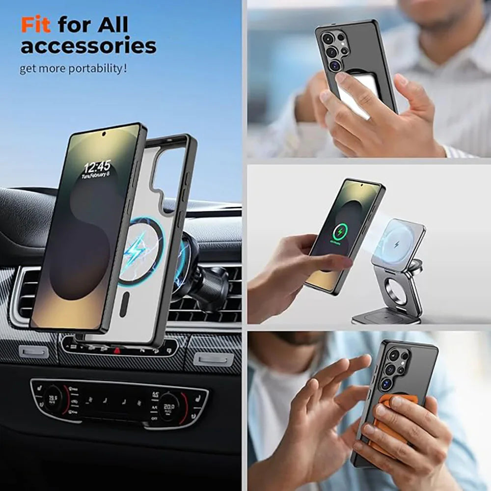 Samsung Galaxy S26 Series Semi-Clear Magnetic Phone Case