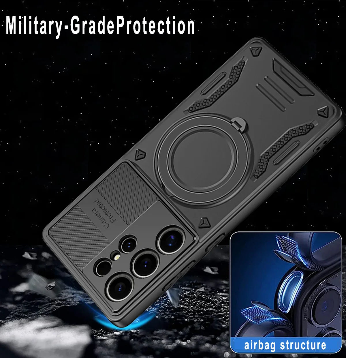 Samsung Galaxy S26 Series Magnetic Case with Rotating Stand
