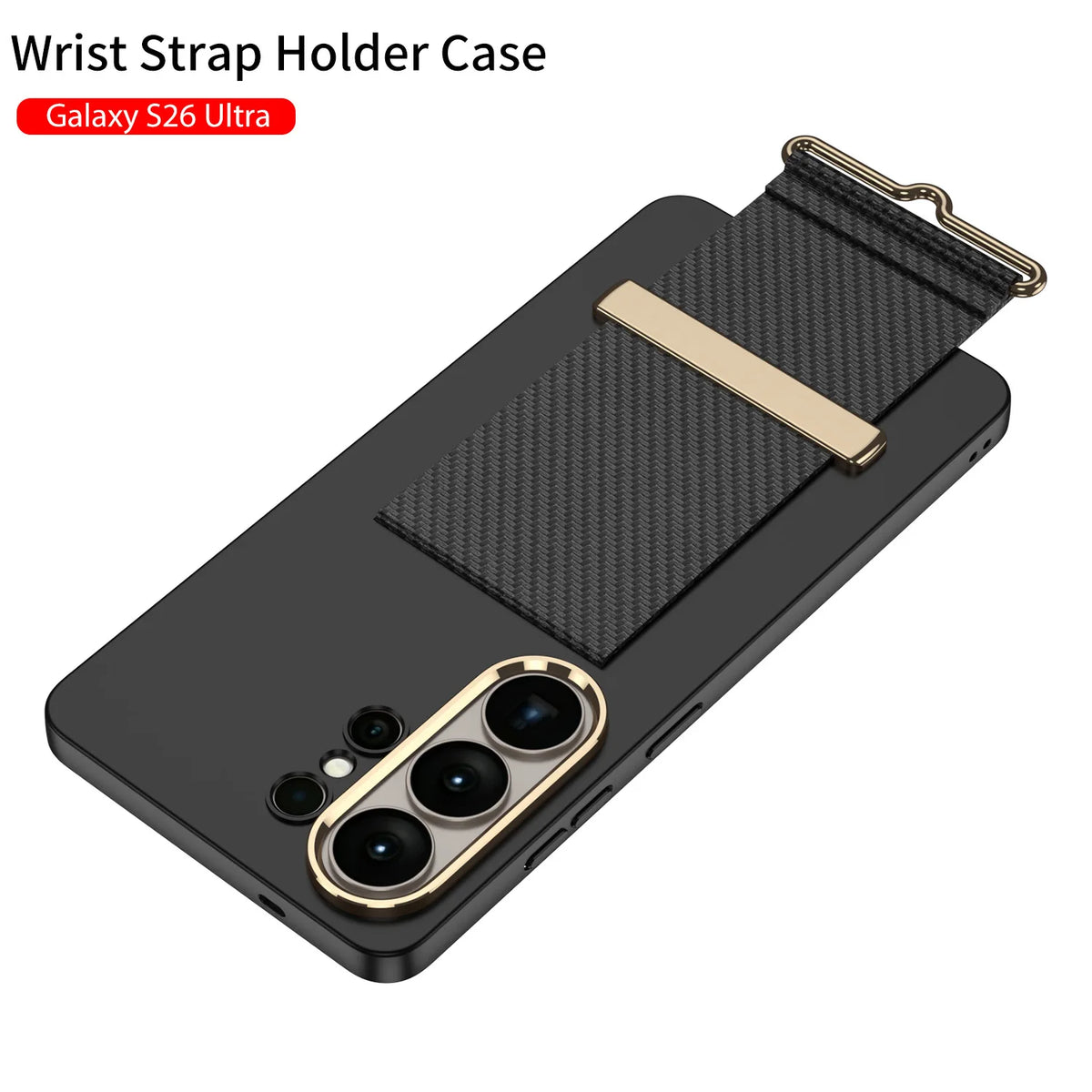 Samsung Galaxy S26 Ultra PC Hard Case with Buckle Wristband
