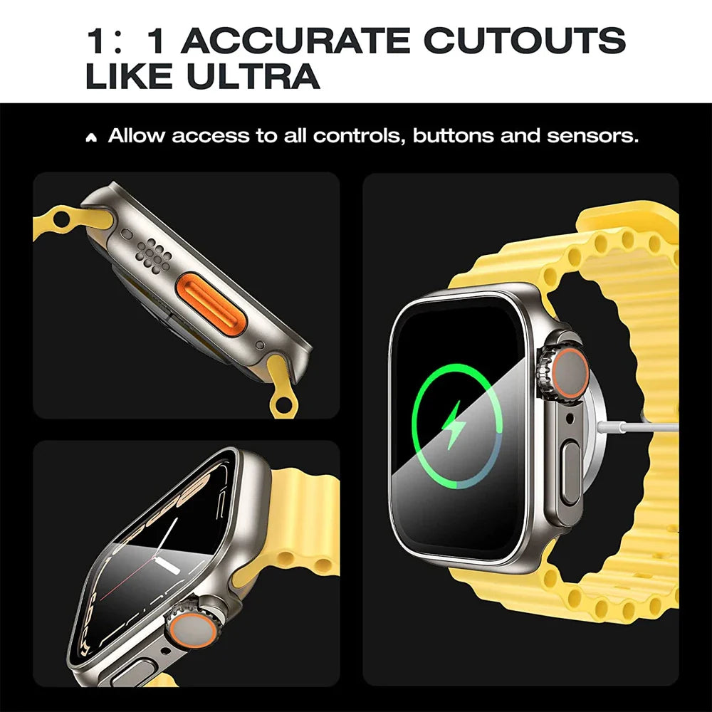 Apple Watch Protective Case with Built-In Glass Screen Protector