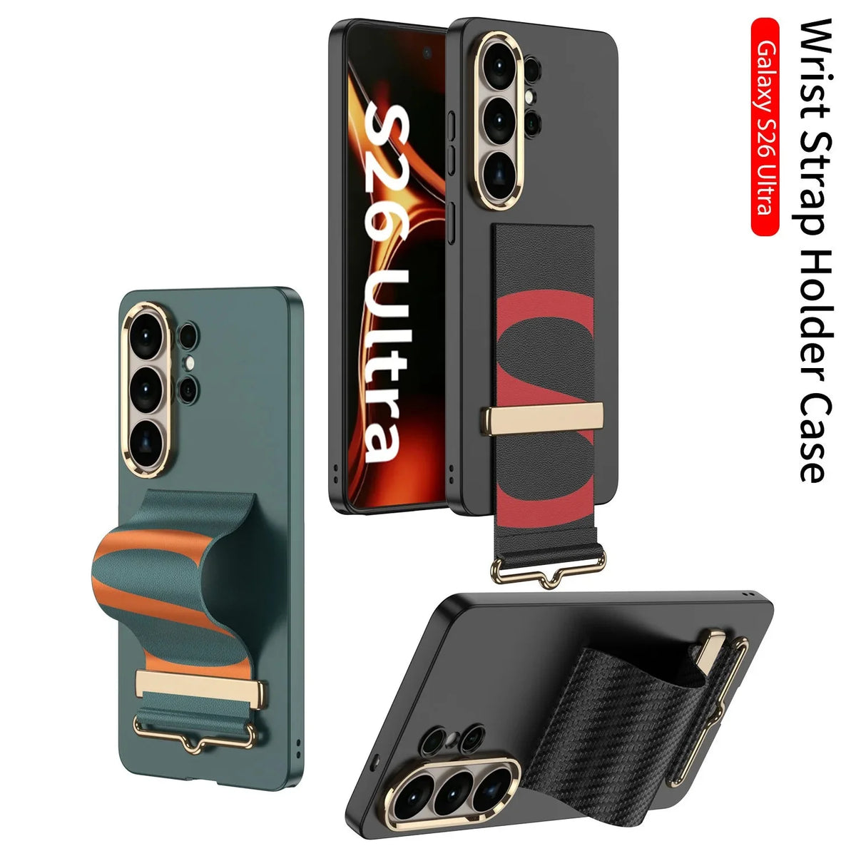 Samsung Galaxy S26 Ultra PC Hard Case with Buckle Wristband
