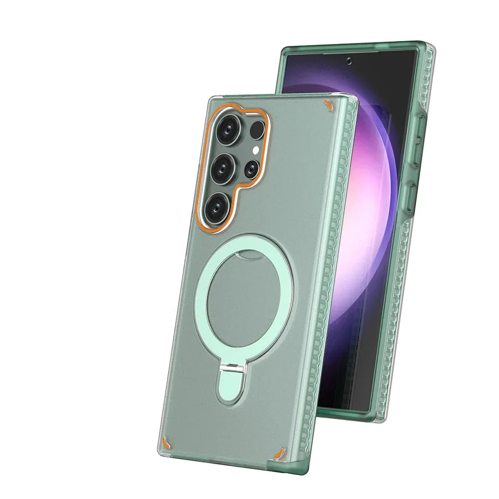 Samsung Galaxy S26 Series Magnetic Matte Case with Ring Stand