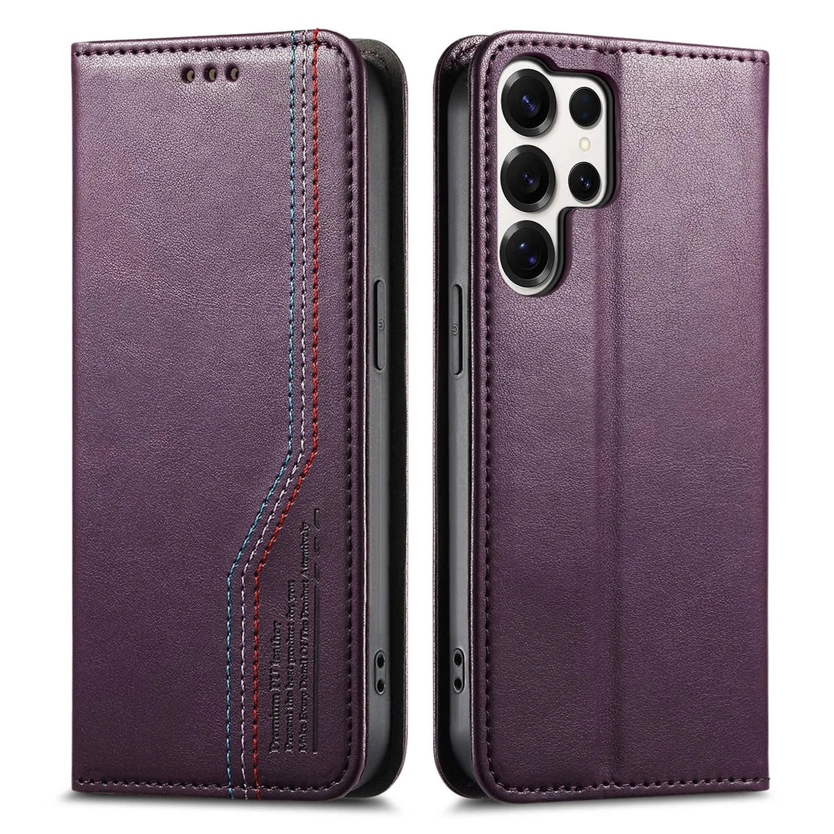 Samsung Galaxy S26 Series Leather Flip Case with Card Holder