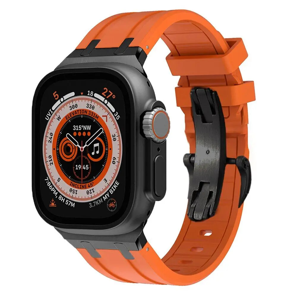 Apple Watch Flexible Rubber Band with Secure Clasp
