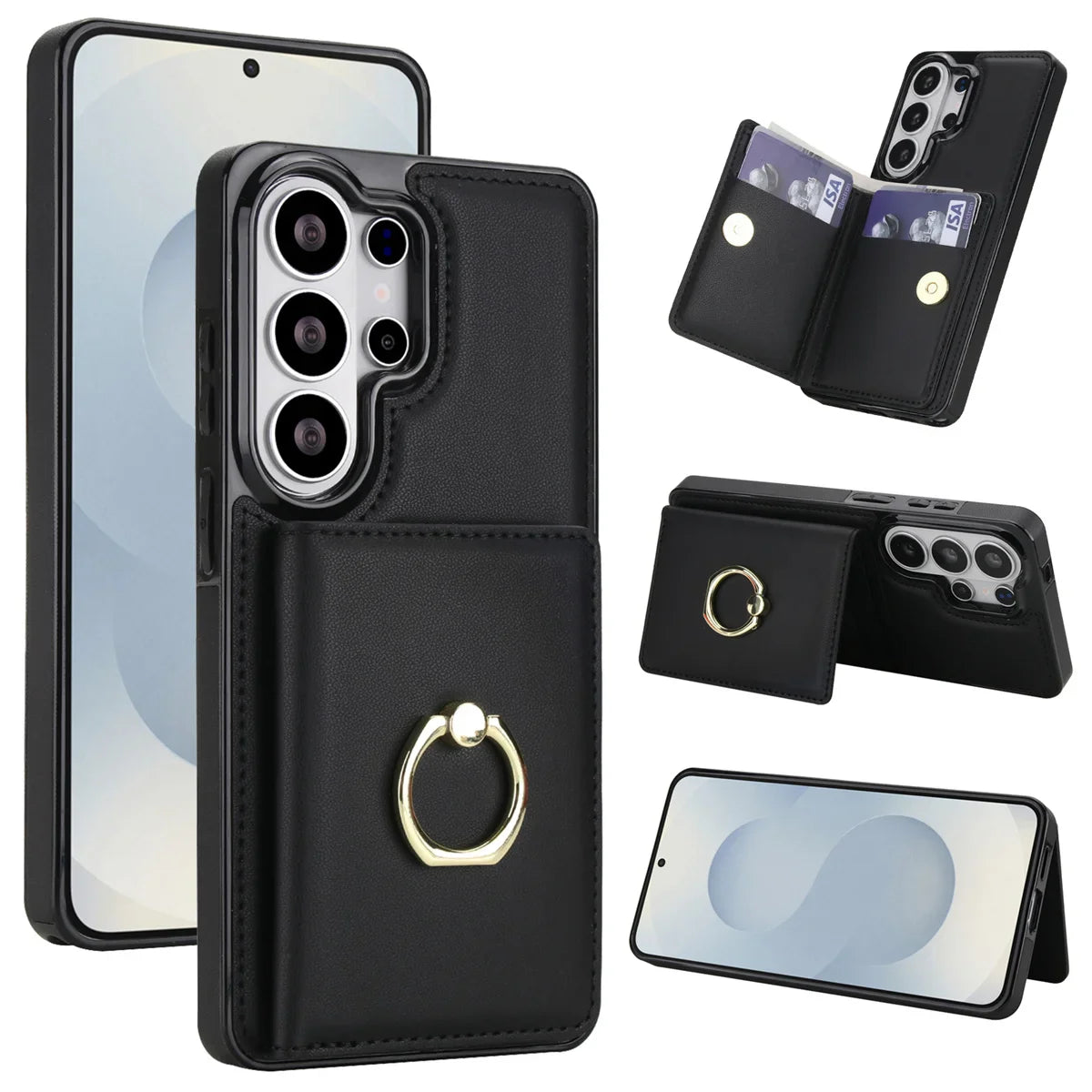 Samsung Galaxy S25 Series Case with Card Slot and Kickstand