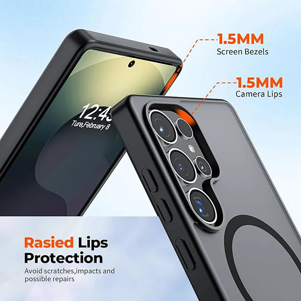 Samsung Galaxy S26 Series Semi-Clear Magnetic Phone Case