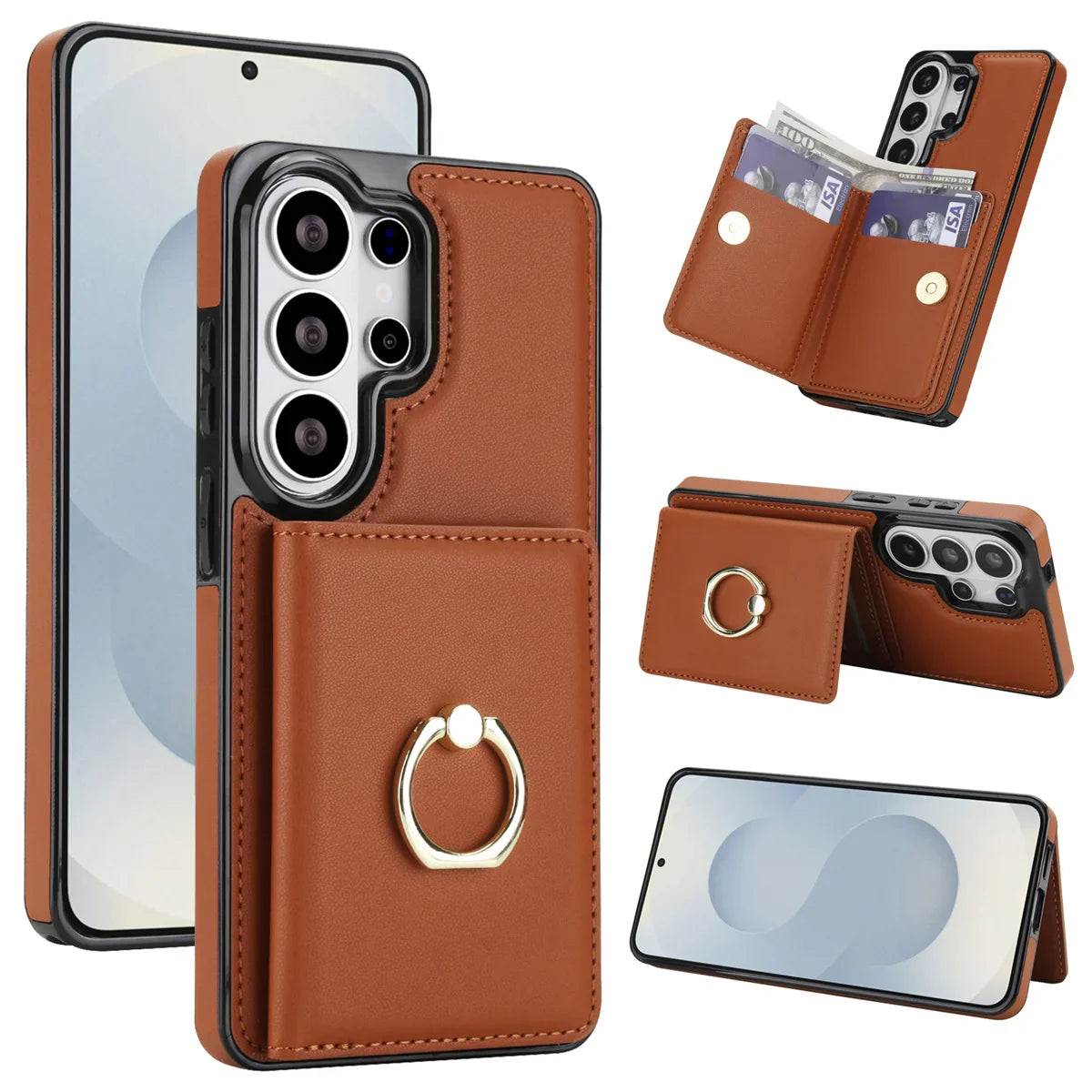 Samsung Galaxy S26 Series Case with Card Slot and Kickstand & Ring