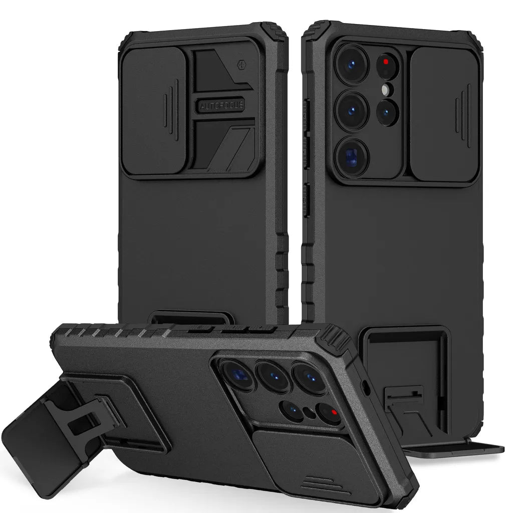 Samsung Galaxy S24 Series Anti-Drop Airbag Case with Camera Slide Cover