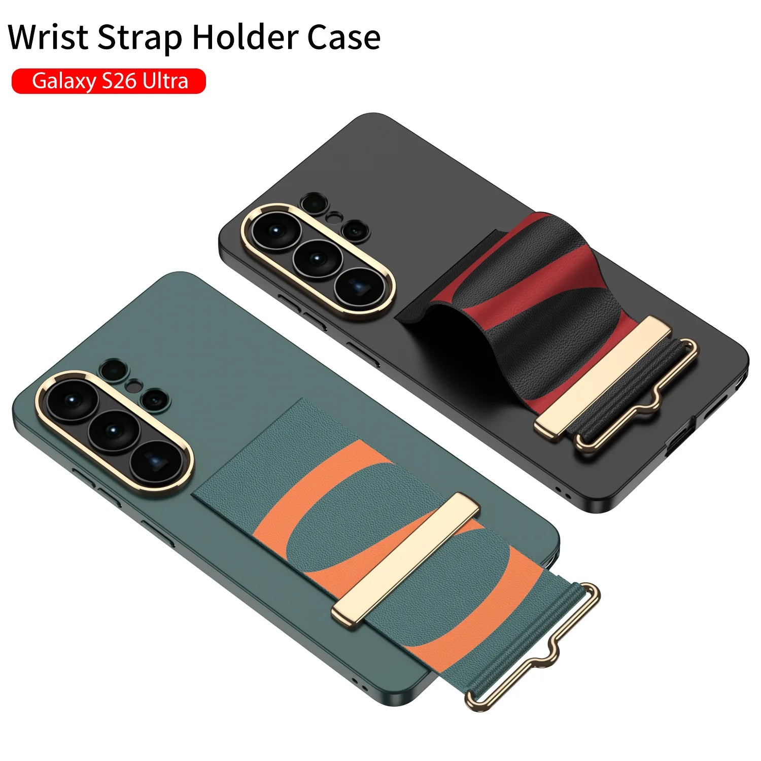 Samsung Galaxy S26 Ultra PC Hard Case with Buckle Wristband