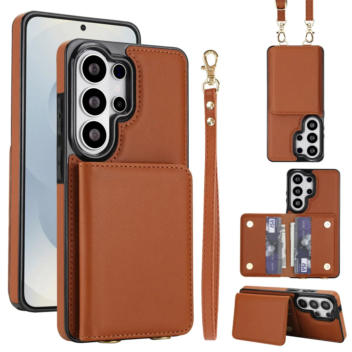 Samsung Galaxy S25 Case with RFID Wallet and Crossbody Strap