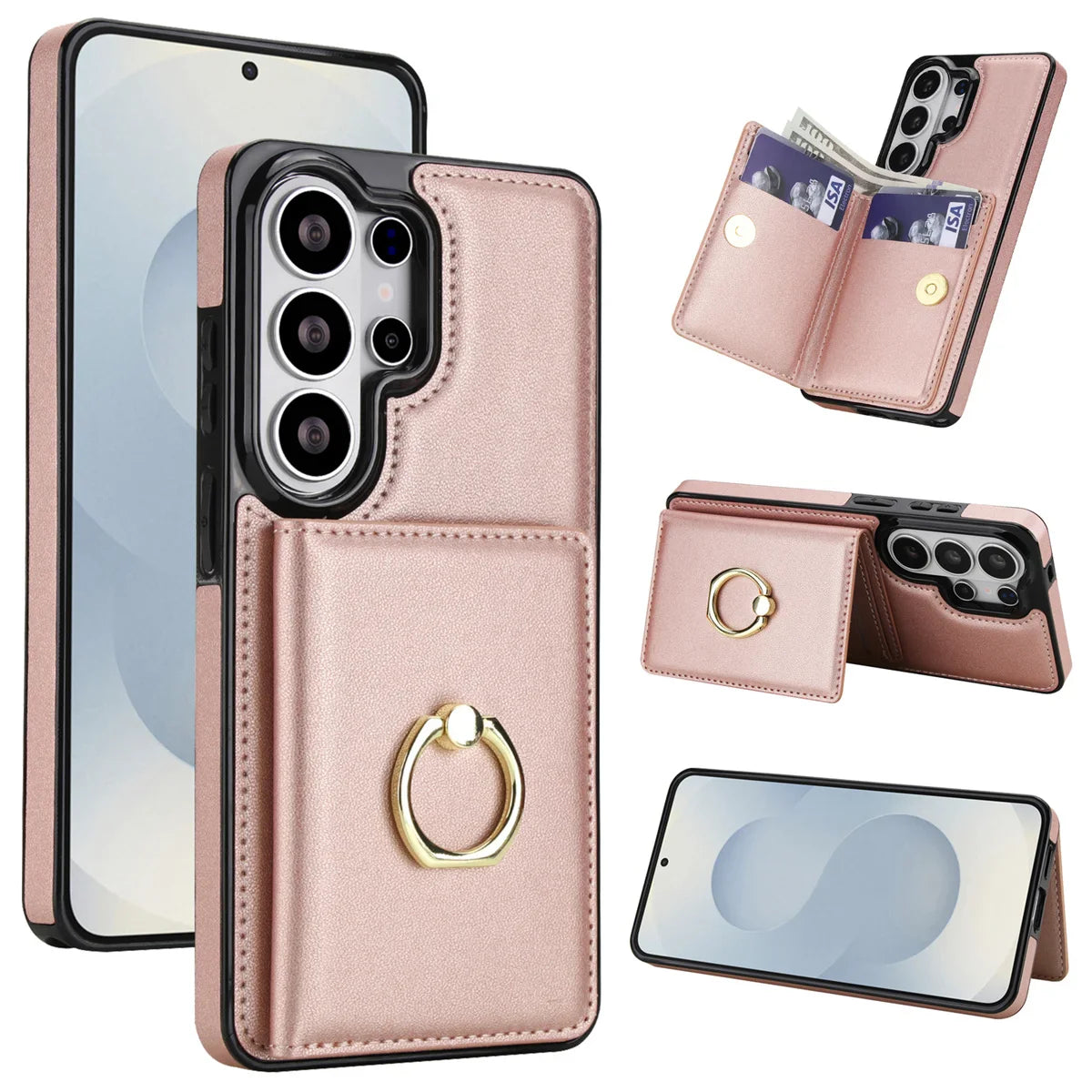 Samsung Galaxy S25 Series Case with Card Slot and Kickstand
