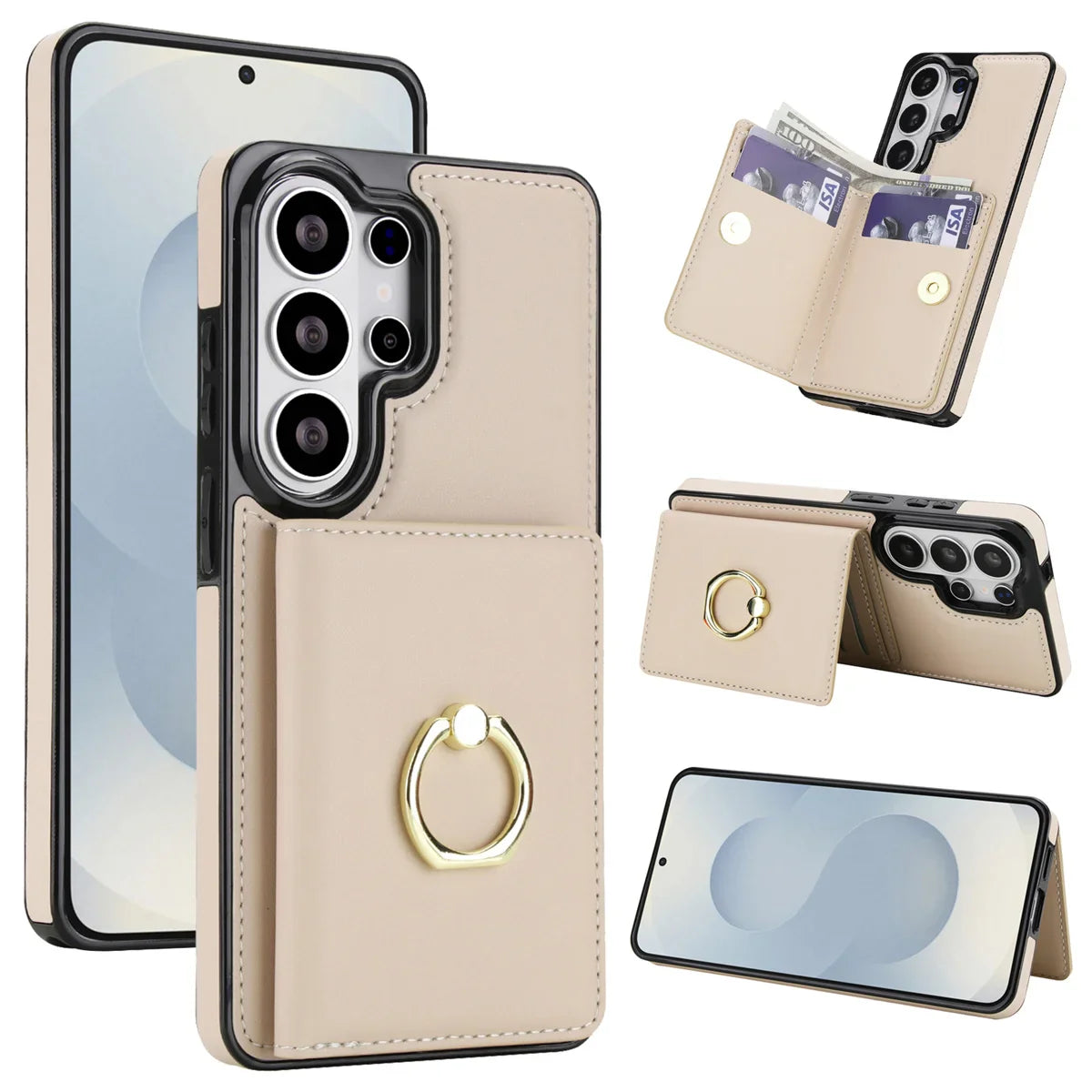 Samsung Galaxy S25 Series Case with Card Slot and Kickstand