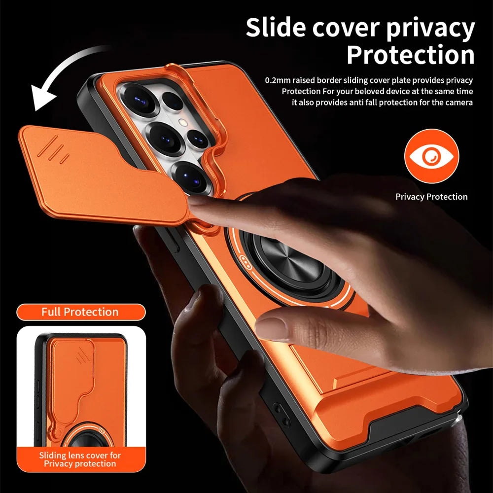 Samsung Galaxy S26 Series Case with Ring Stand and Lens Protector