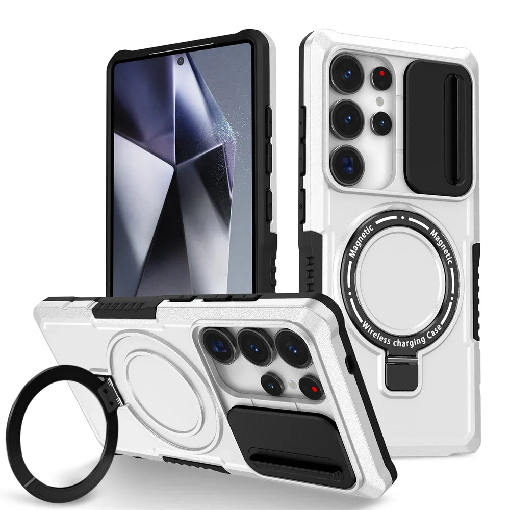 Samsung Galaxy S25 Series Rugged Hybrid Armor Magnetic Case