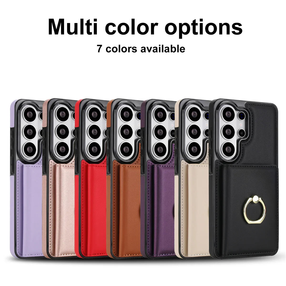 Samsung Galaxy S25 Series Case with Card Slot and Kickstand