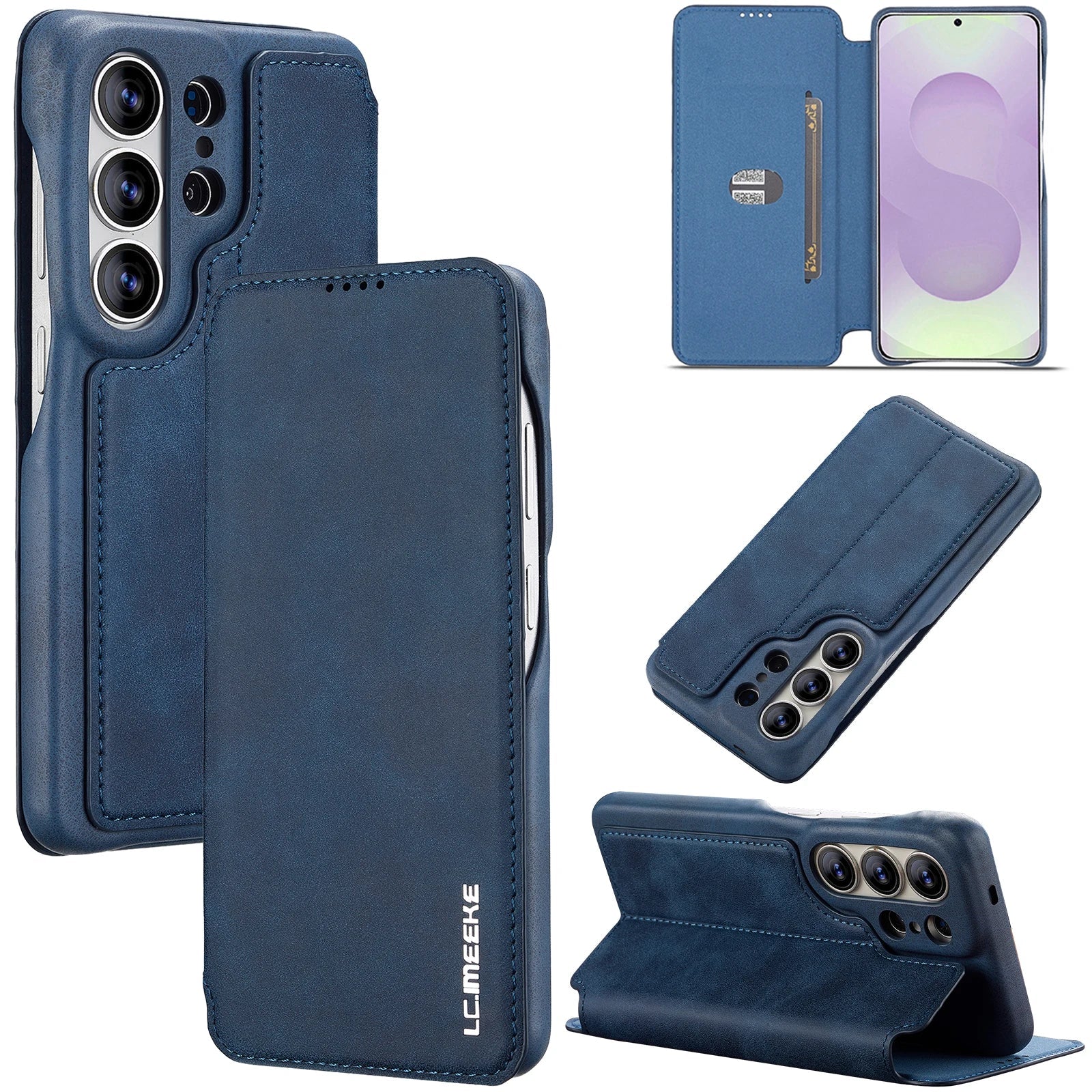 Samsung Galaxy S26 Series Leather Wallet Case with Kickstand