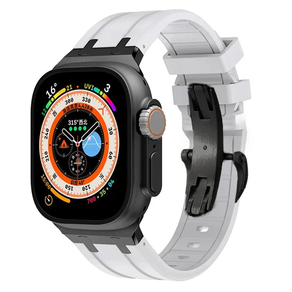 Apple Watch Flexible Rubber Band with Secure Clasp