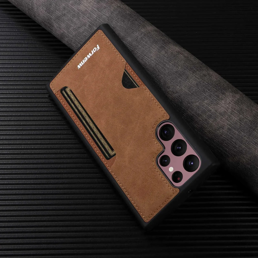 Samsung Galaxy S24 Series Retro Leather Wallet Case