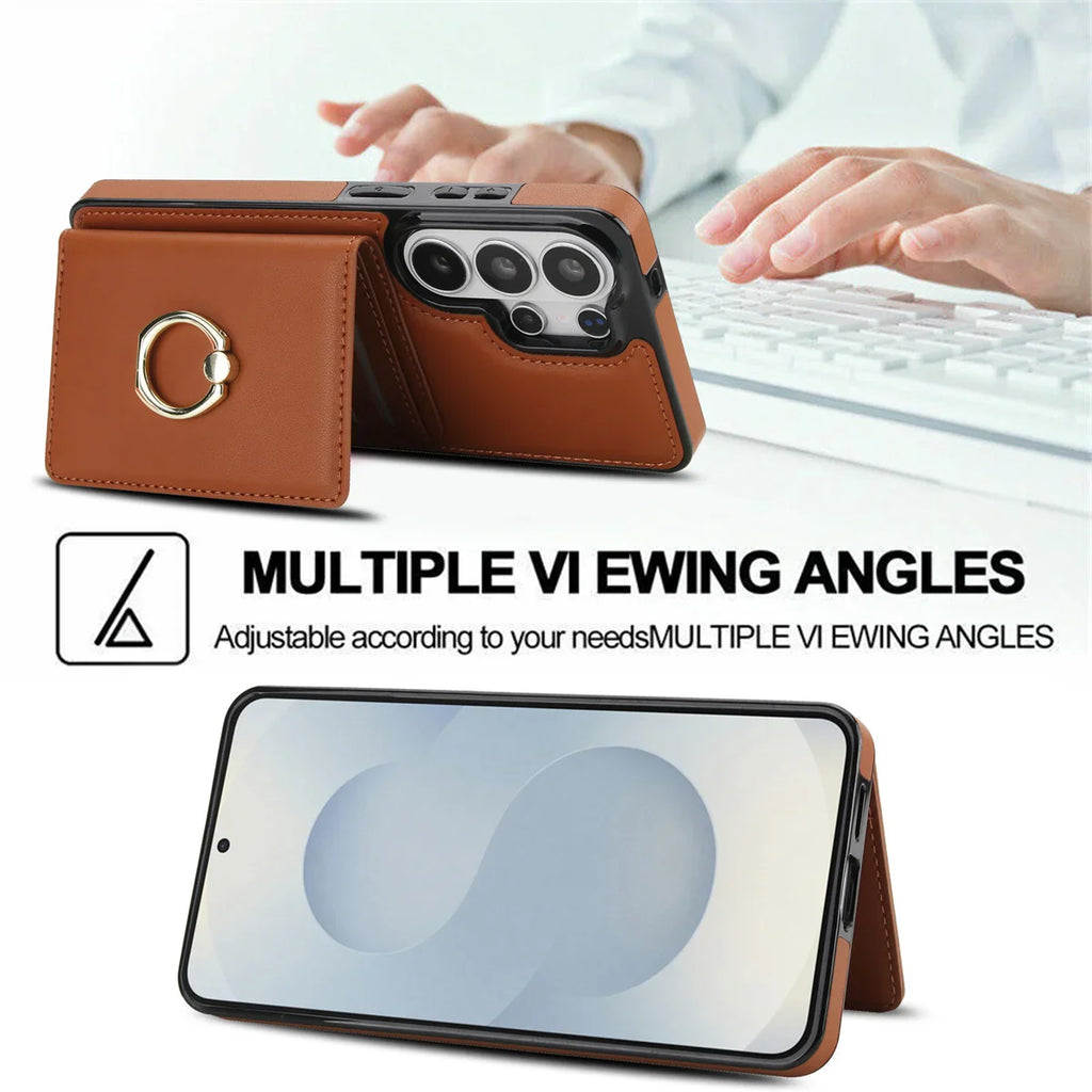 Samsung Galaxy S25 Series Case with Card Slot and Kickstand