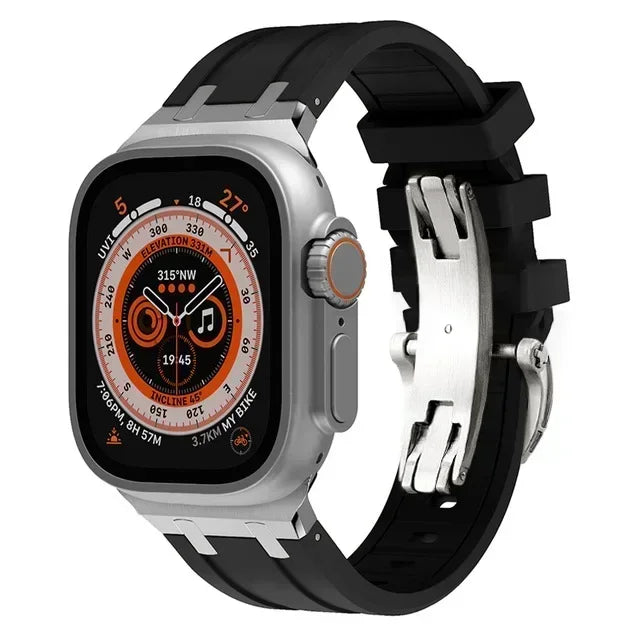 Apple Watch Flexible Rubber Band with Secure Clasp