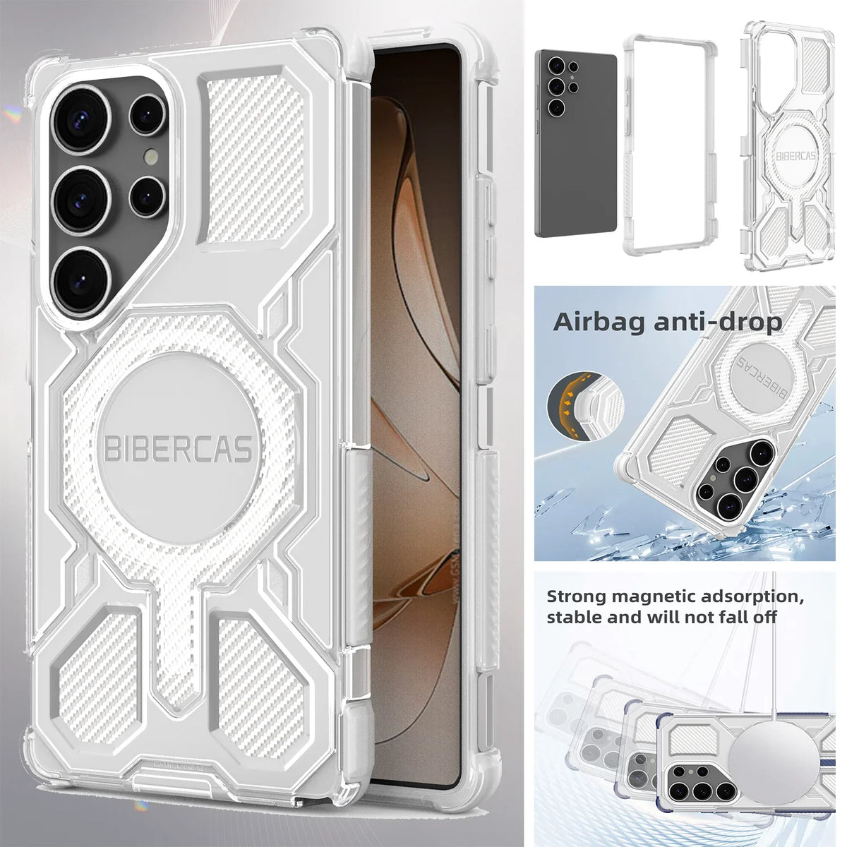 Samsung Galaxy S26 Series Magnetic Frosted Translucent Protective Case