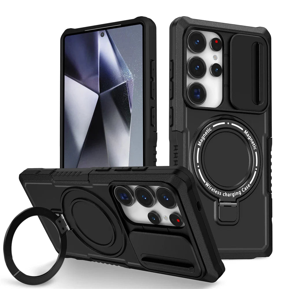 Samsung Galaxy S25 Series Rugged Hybrid Armor Magnetic Case