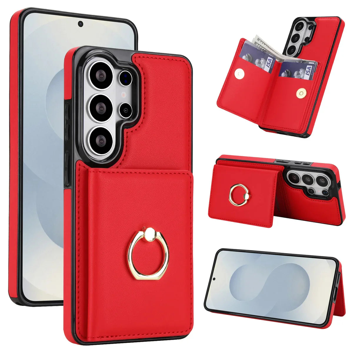 Samsung Galaxy S25 Series Case with Card Slot and Kickstand