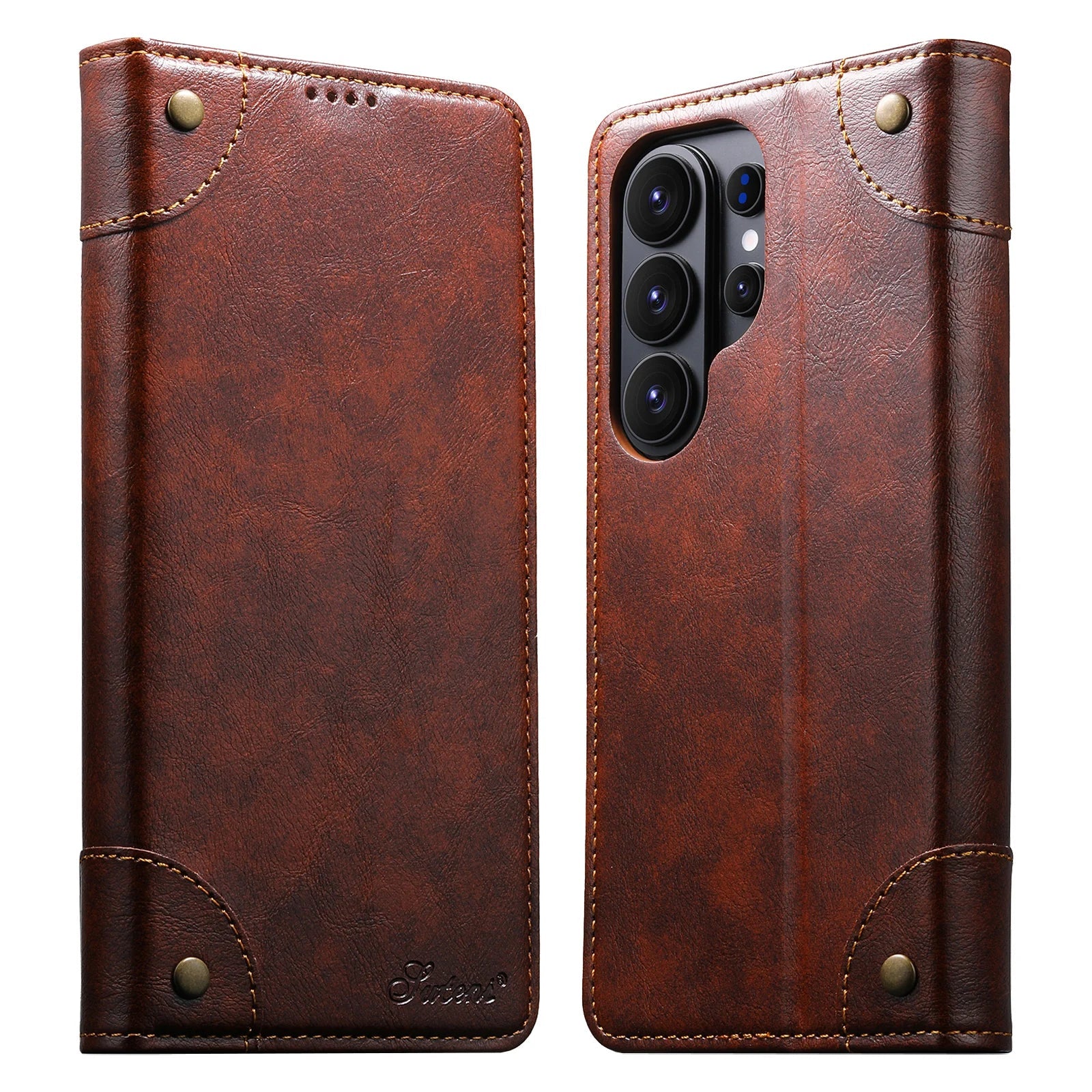 Samsung Galaxy S26 Series Leather Wallet Case with Kickstand