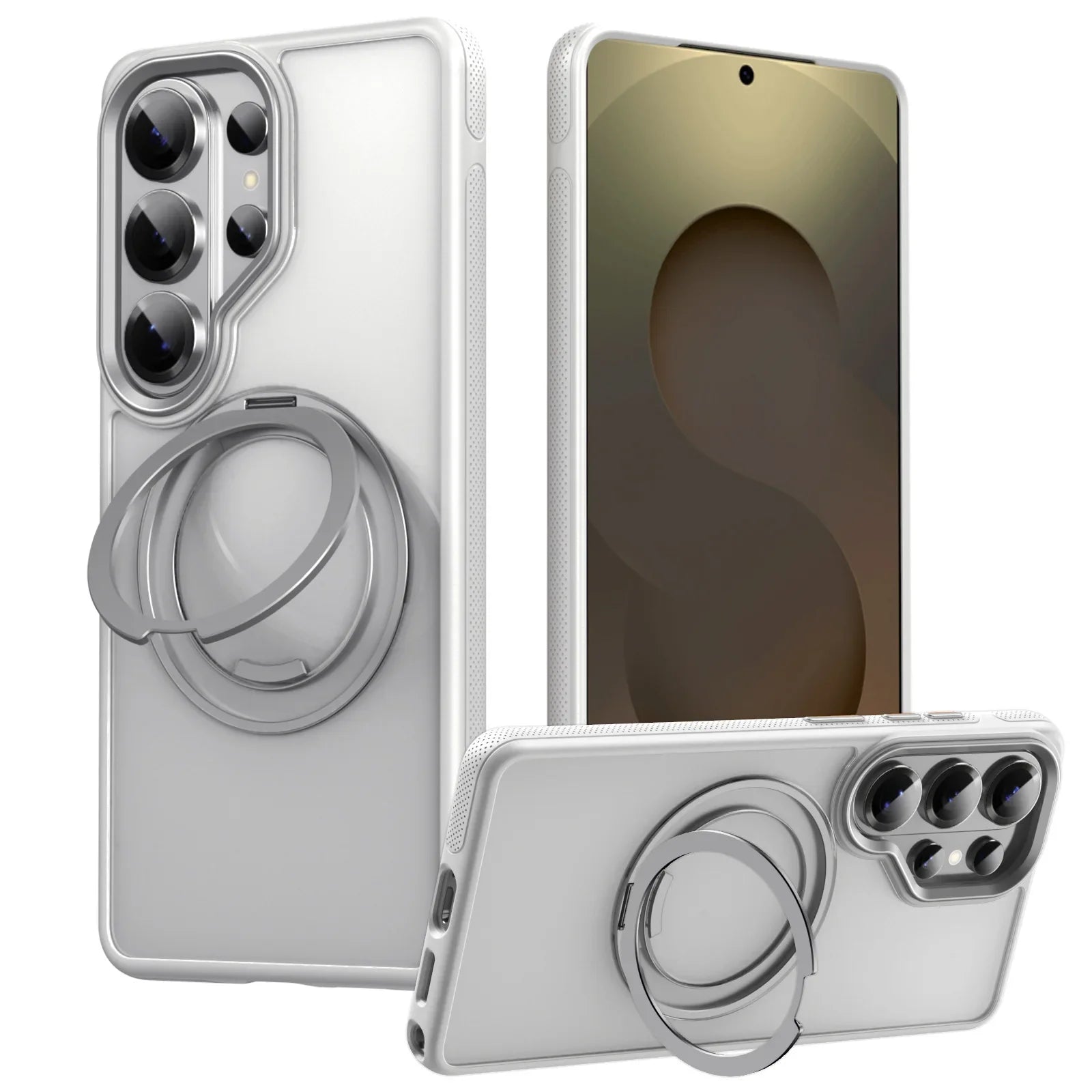 Samsung Galaxy S26 Series Magnetic Case with 360° Rotating Ring Kickstand