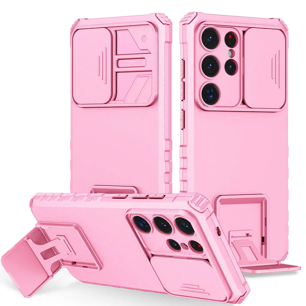 Samsung Galaxy S24 Series Anti-Drop Airbag Case with Camera Slide Cover