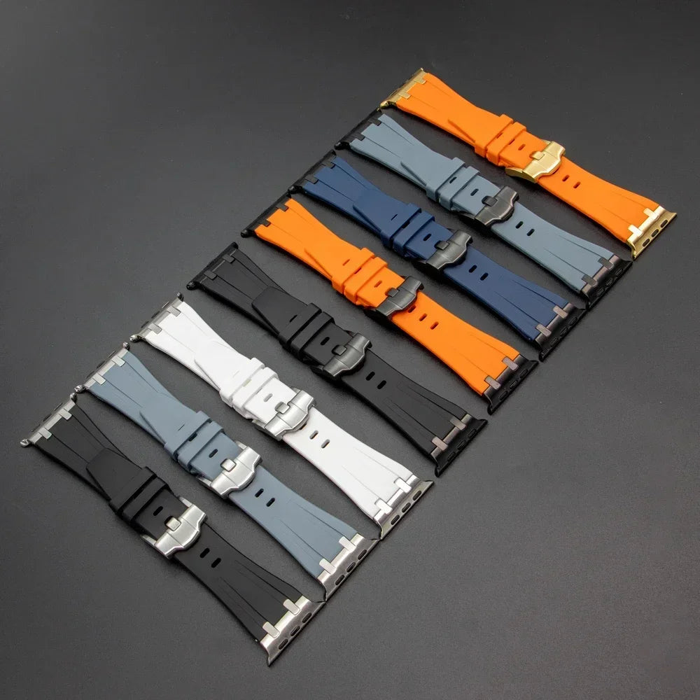 Apple Watch Flexible Rubber Band with Secure Clasp
