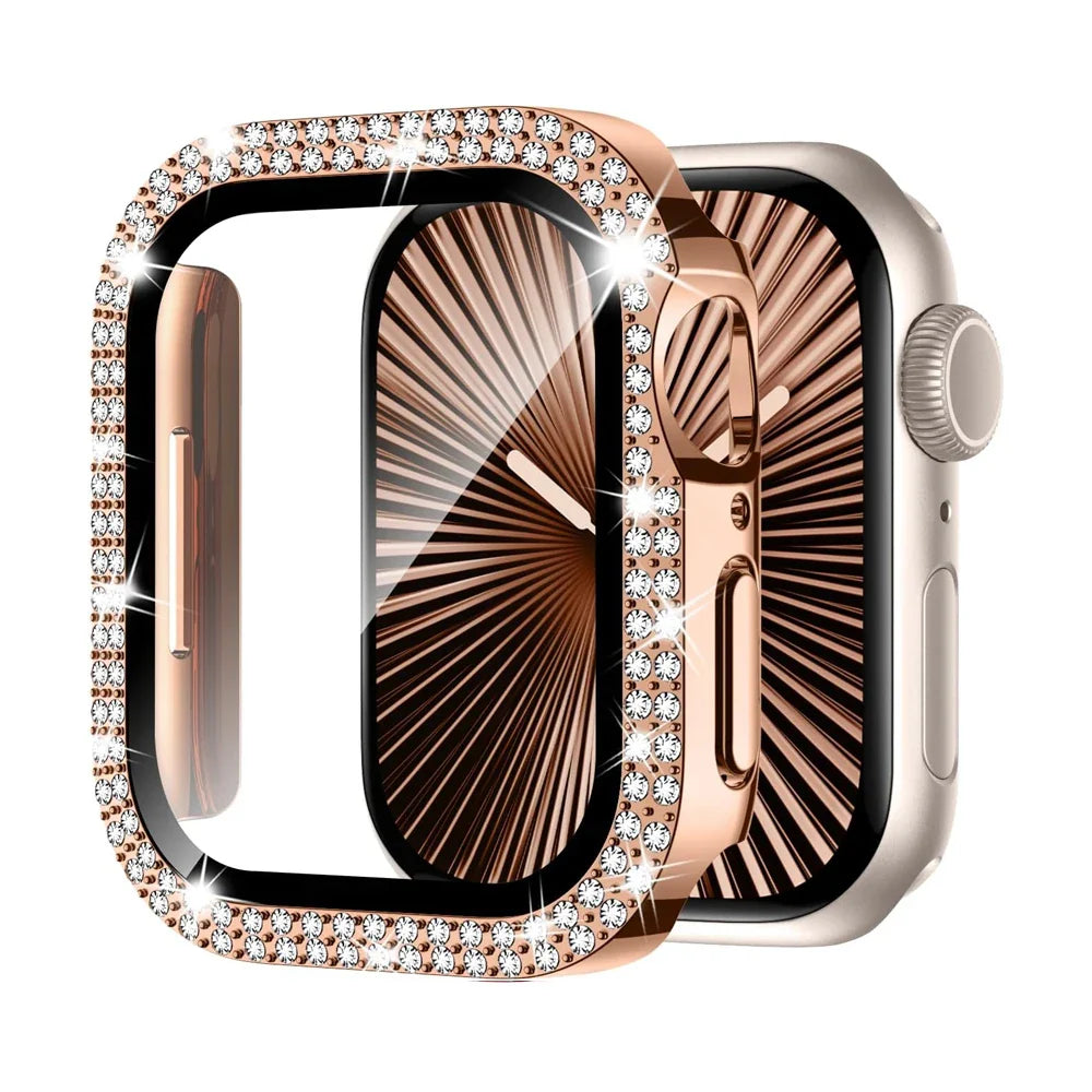Apple Watch Protective Diamond Bumper Case with Built-in Tempered Glass